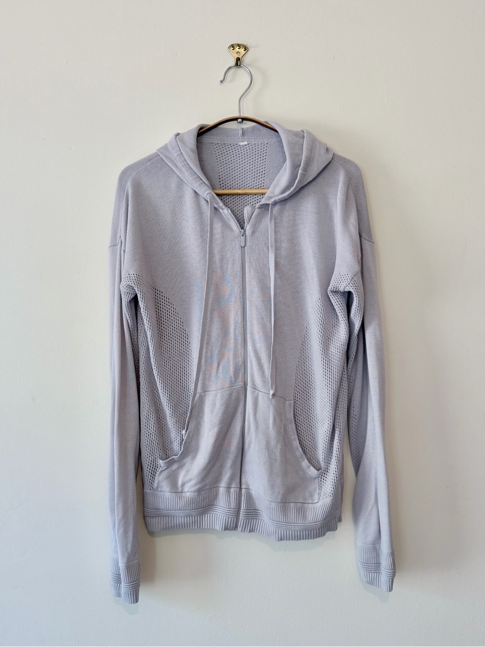 Lululemon Lilac Gray Hooded Zip-Up Sweater Jacket